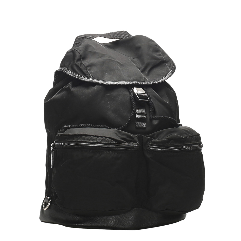 

Prada Black Nylon Tessuto Drawstring Backpack