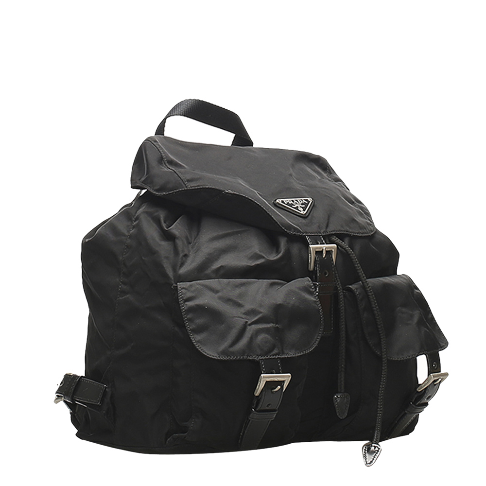 

Prada Black Tessuto Nylon Drawstring Backpack