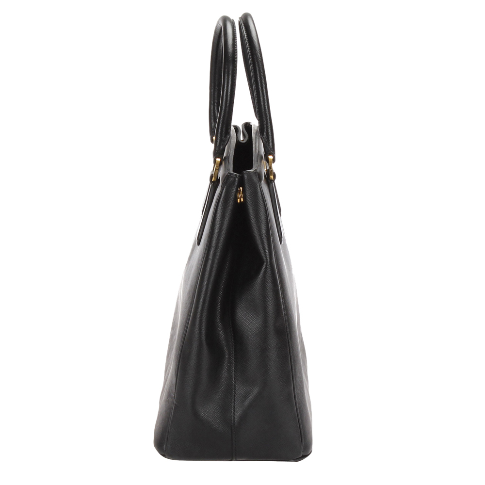 

Prada Black Saffiano Leather Parabole Tote Bag