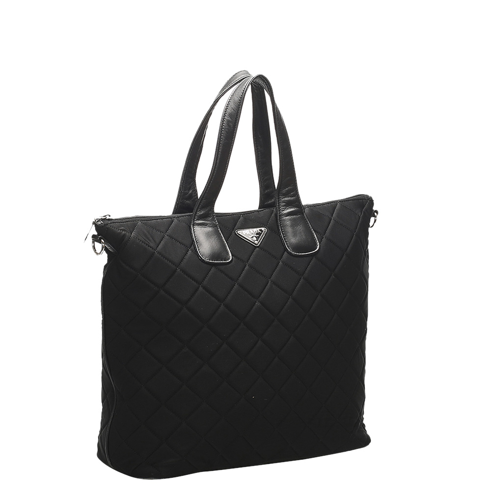 

Prada Black Nylon Tessuto Tote Bag