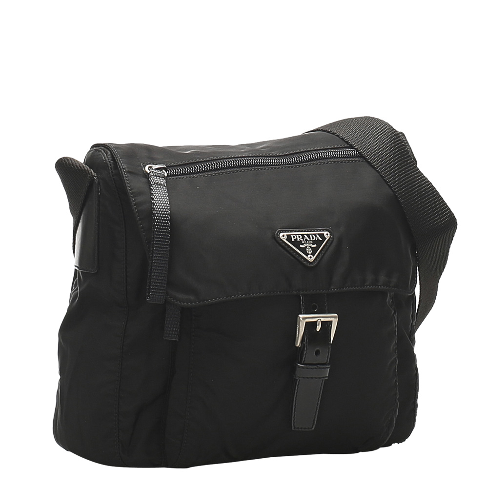 

Prada Black Nylon Tessuto Shoulder Bag