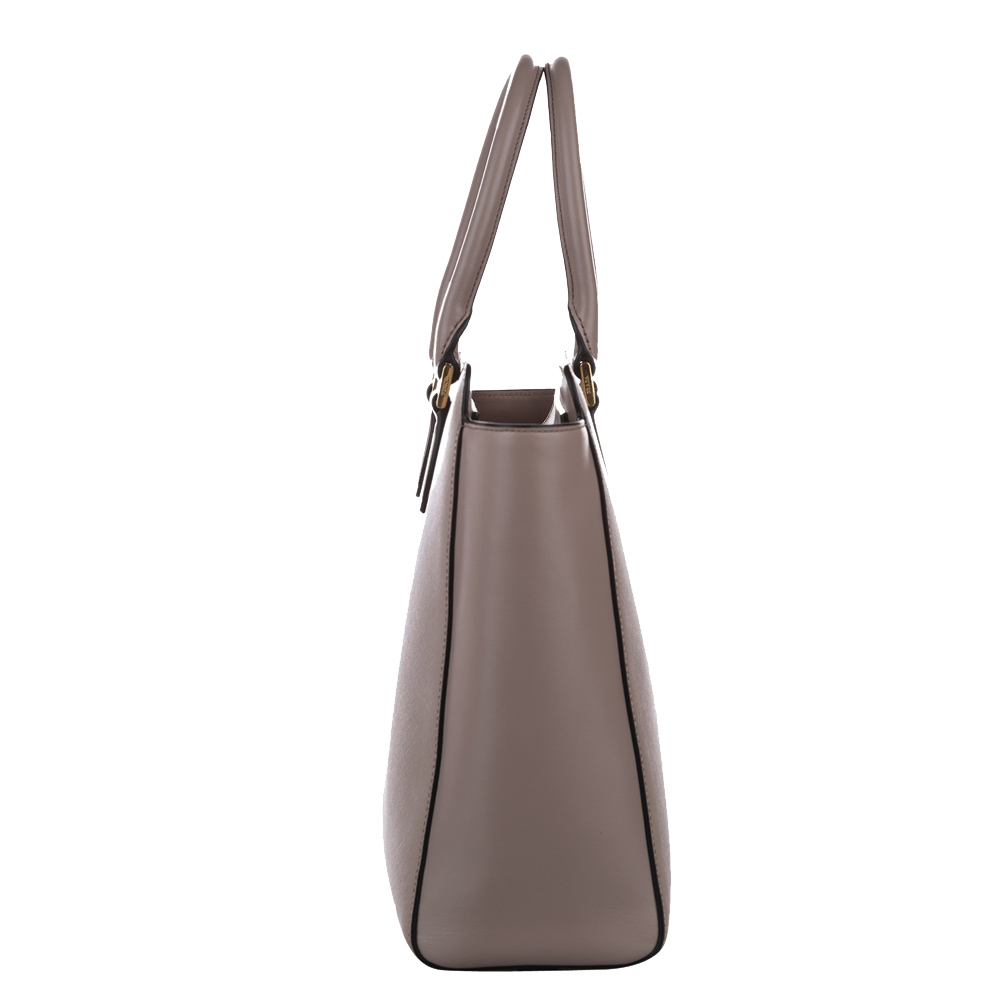 

Prada Beige/Brown Cuir Saffiano Leather Satchel Bag
