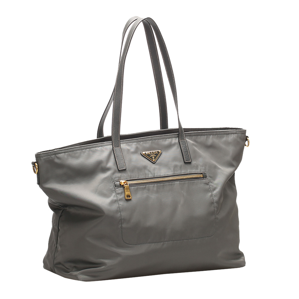 

Prada Black/Grey Nylon Tessuto Tote Bag