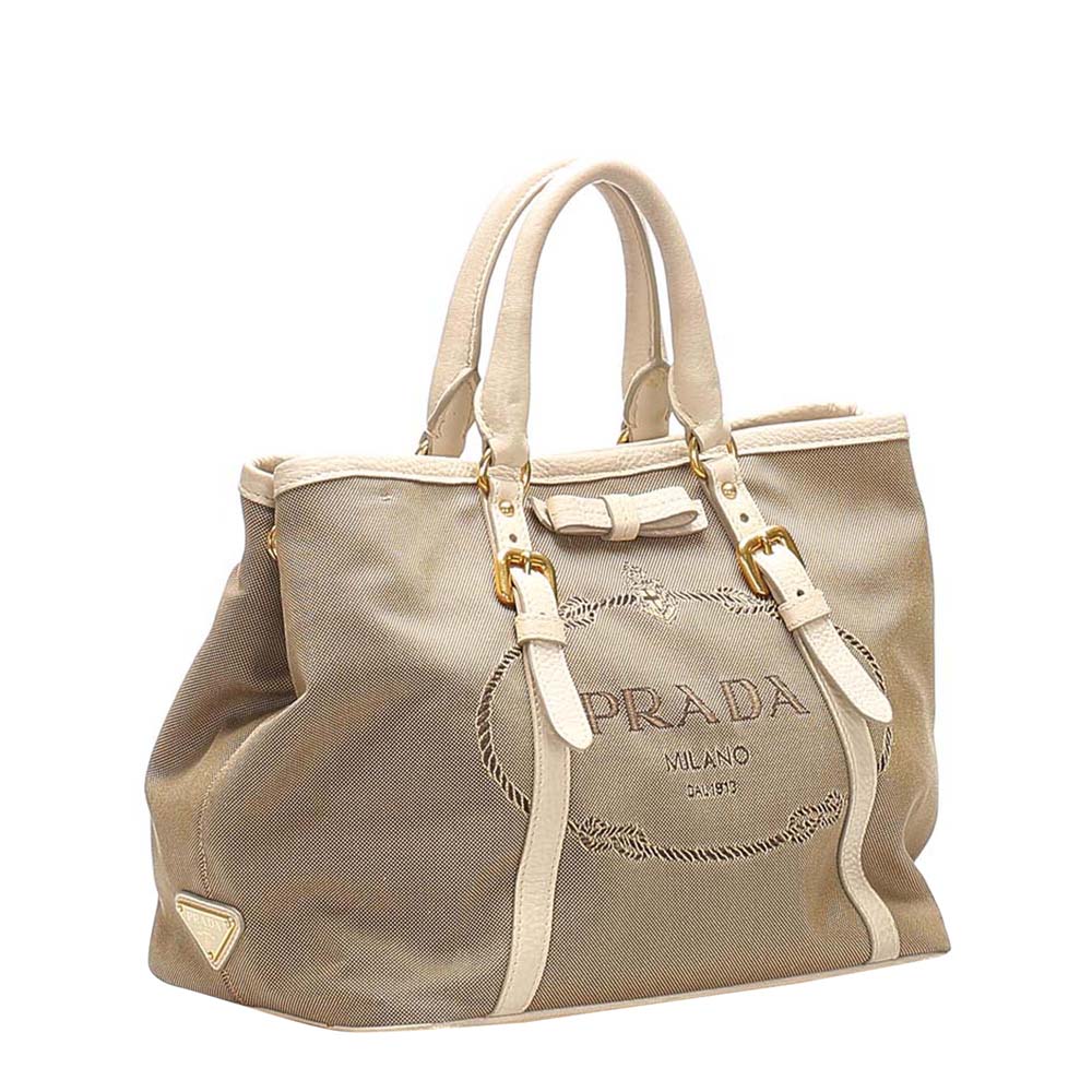 

Prada Brown Canvas Fabric Satchel