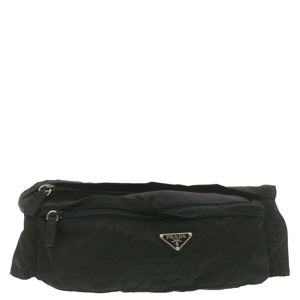 

Prada Black Nylon Tessuto Waist Bag
