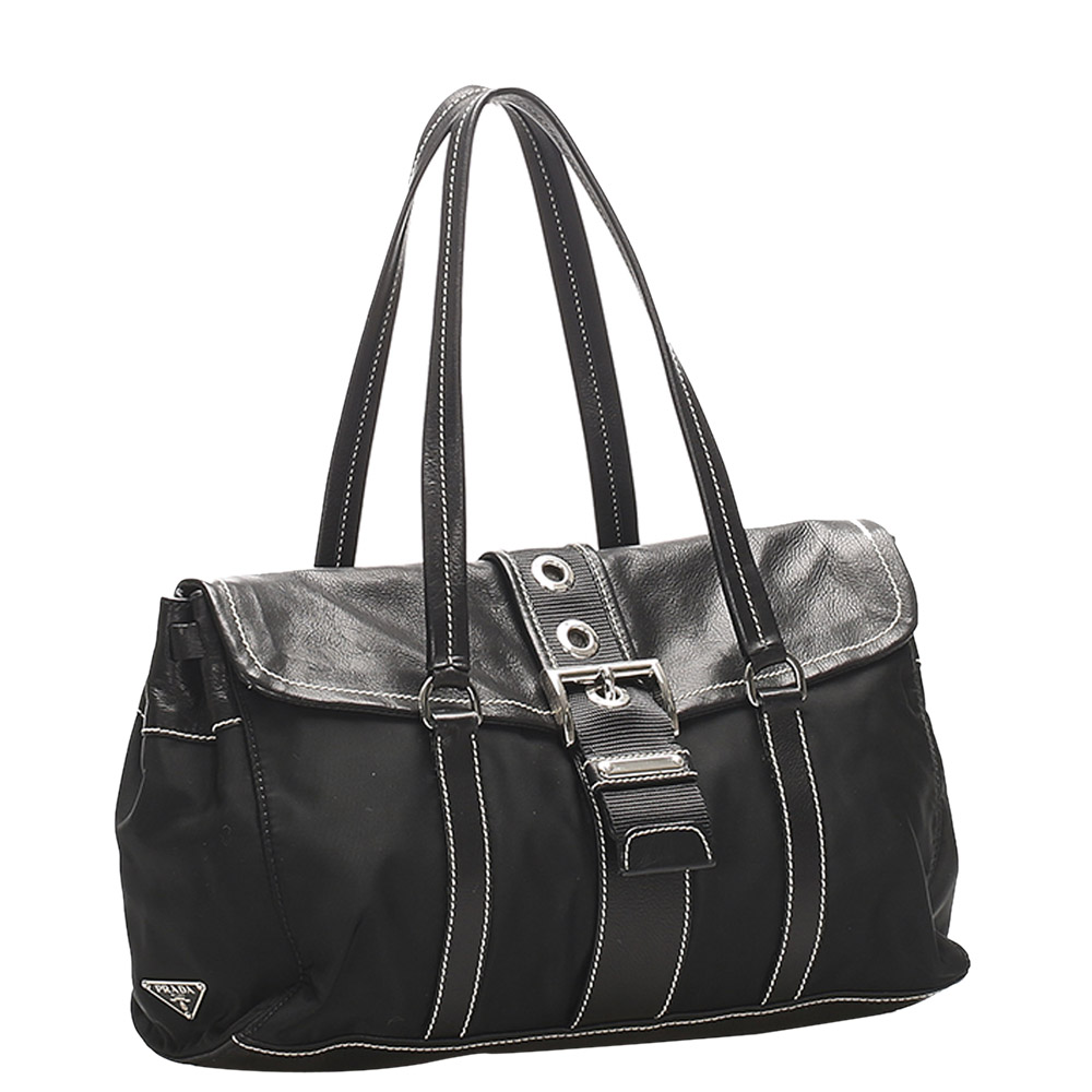 

Prada Black Nylon Tessuto Tote Bag