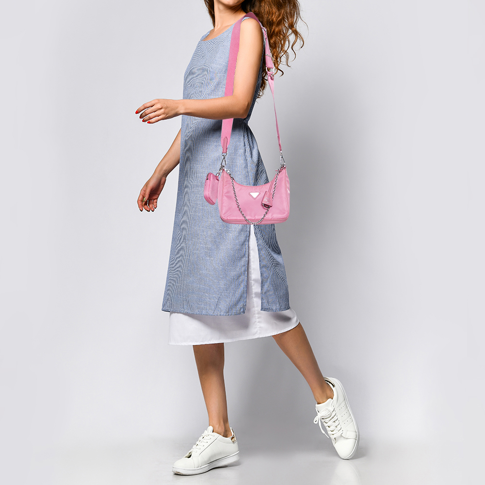 

Prada Pink Nylon Re-Edition 2005 Shoulder Bag
