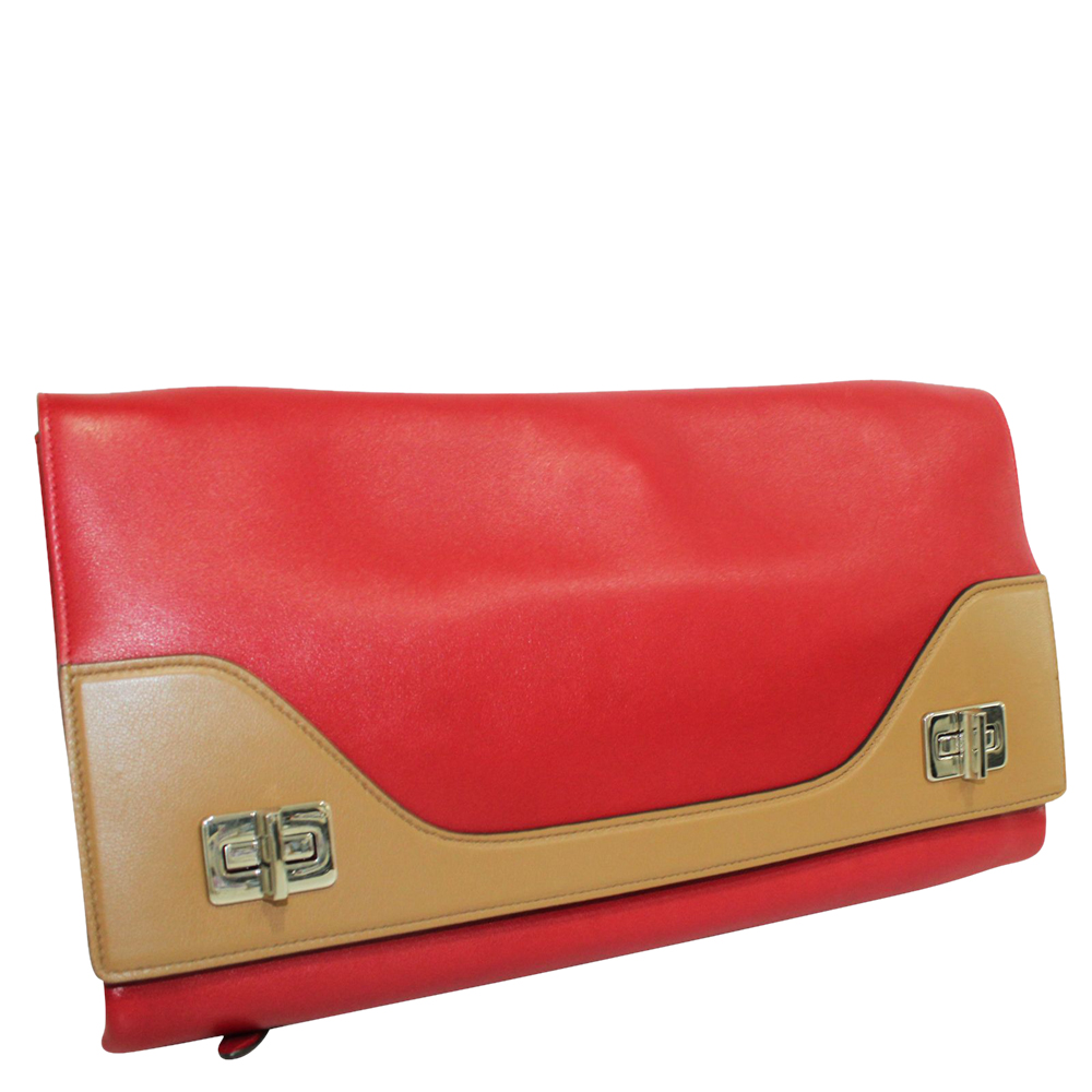 

Prada Red Vitello Leather Shoulder Bag, Brown