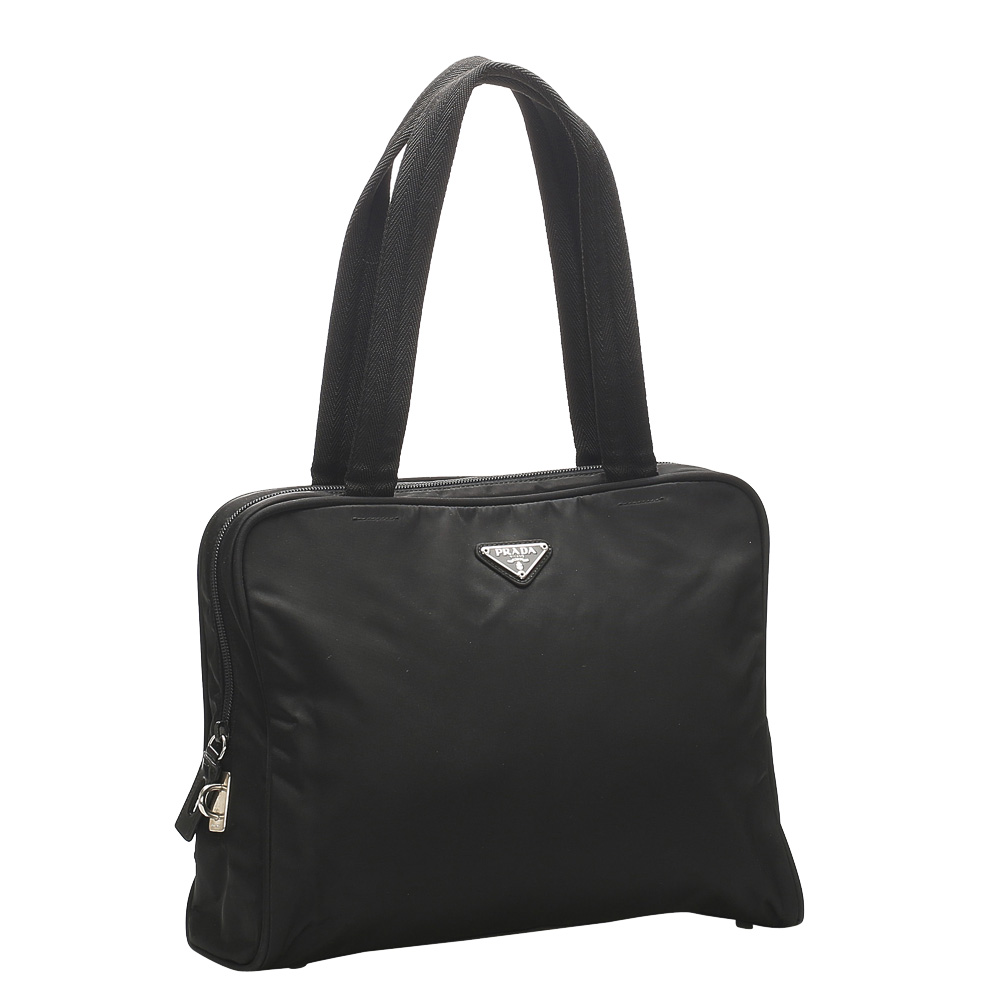 

Prada Black Nylon Tessuto Tote Bag