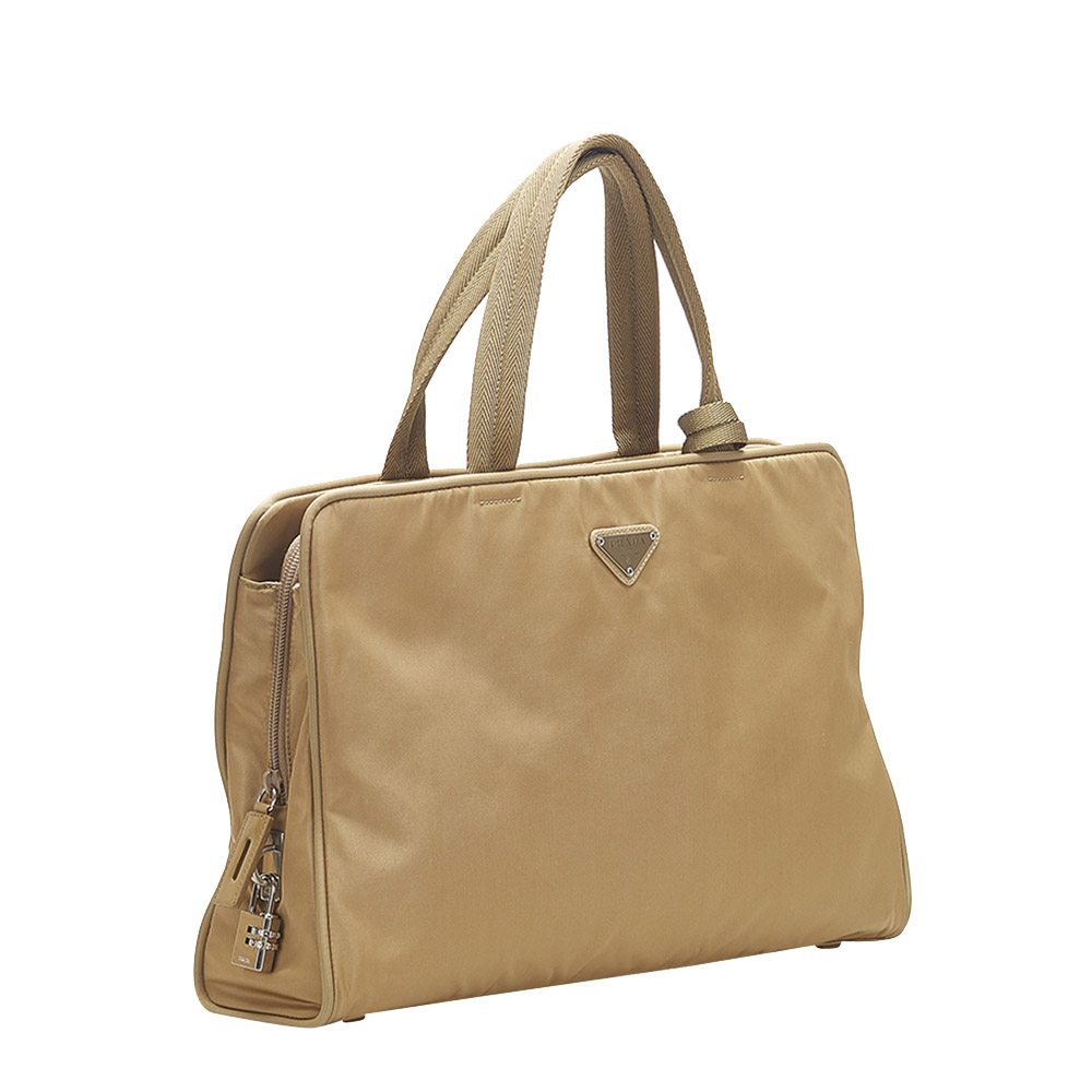 

Prada Brown Fabric Nylon Tessuto Tote Bag