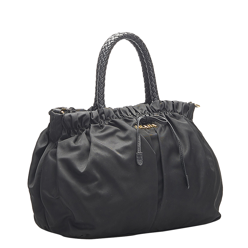 

Prada Black Nylon Tessuto Satchel Bag