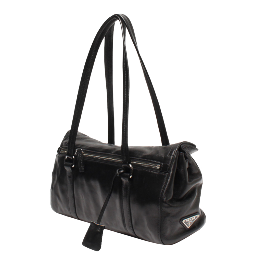 

Prada Black Soft Calf Leather Easy Bag