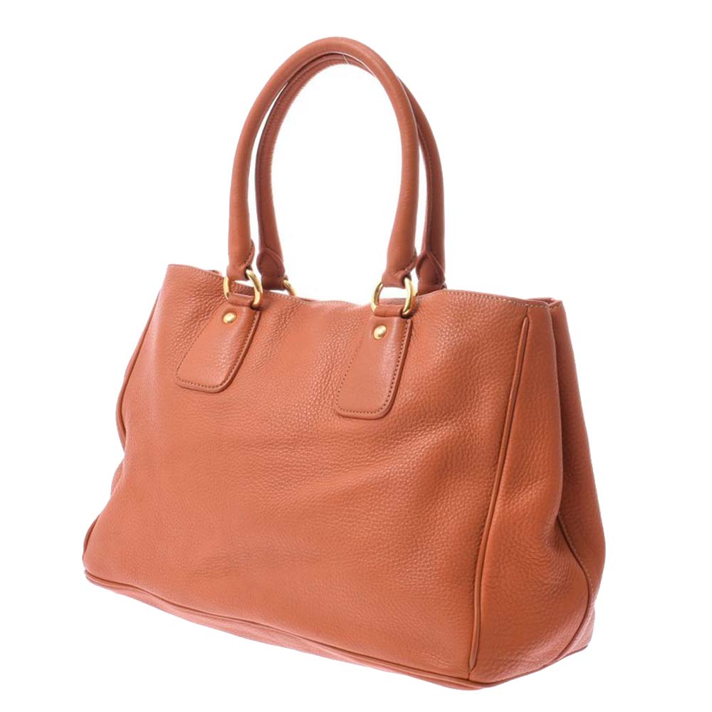 

Prada Orange Leather Tote