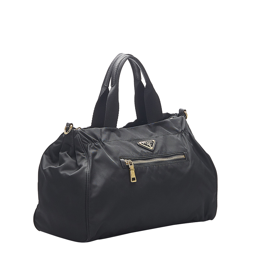 

Prada Black Tessuto Nylon Satchel Bag