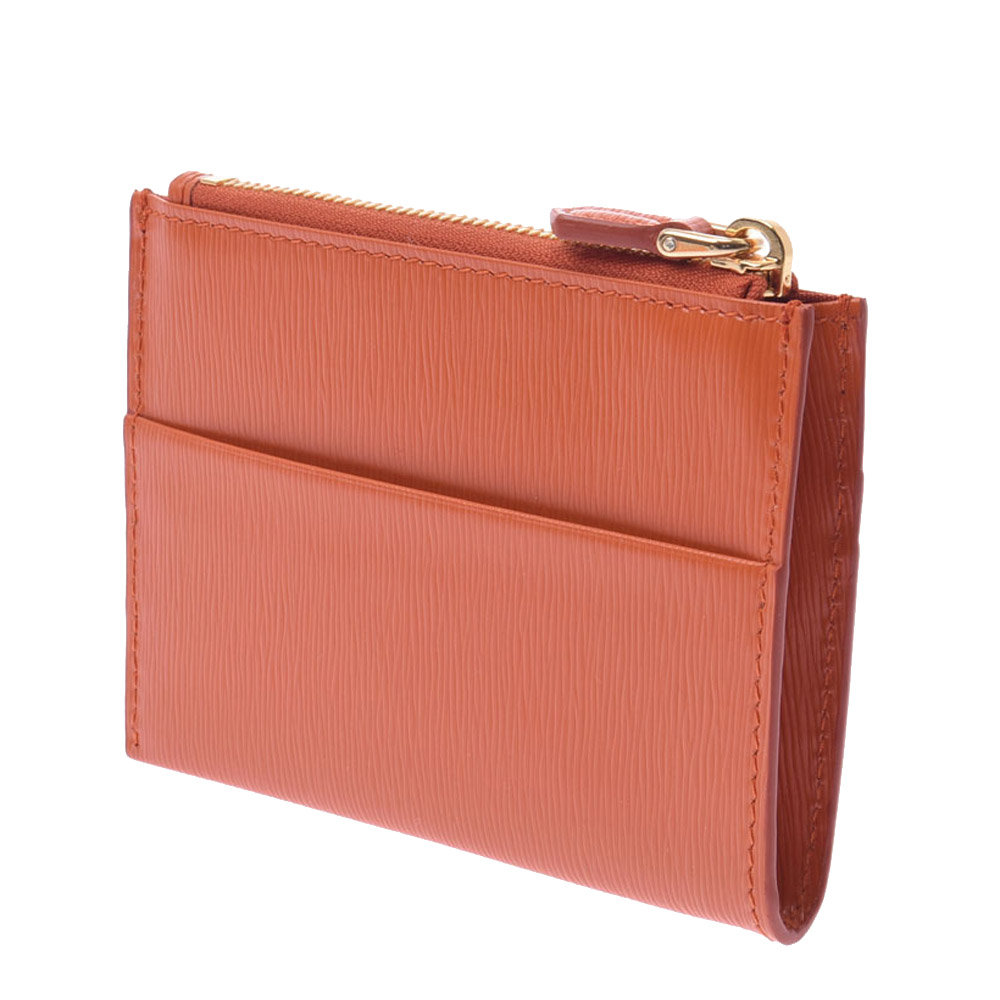 

Prada Orange Leather Wallet