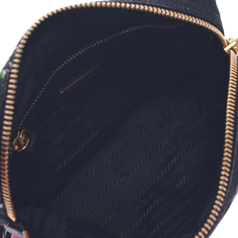 

Prada Black Canvas Pouch Clutch