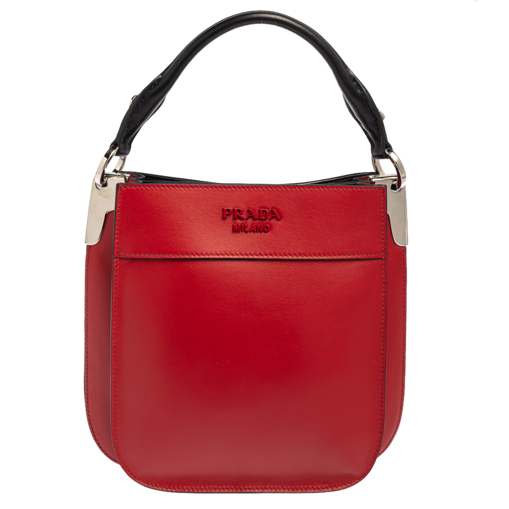 Pre-owned Prada Red Leather Crossbody Bag
