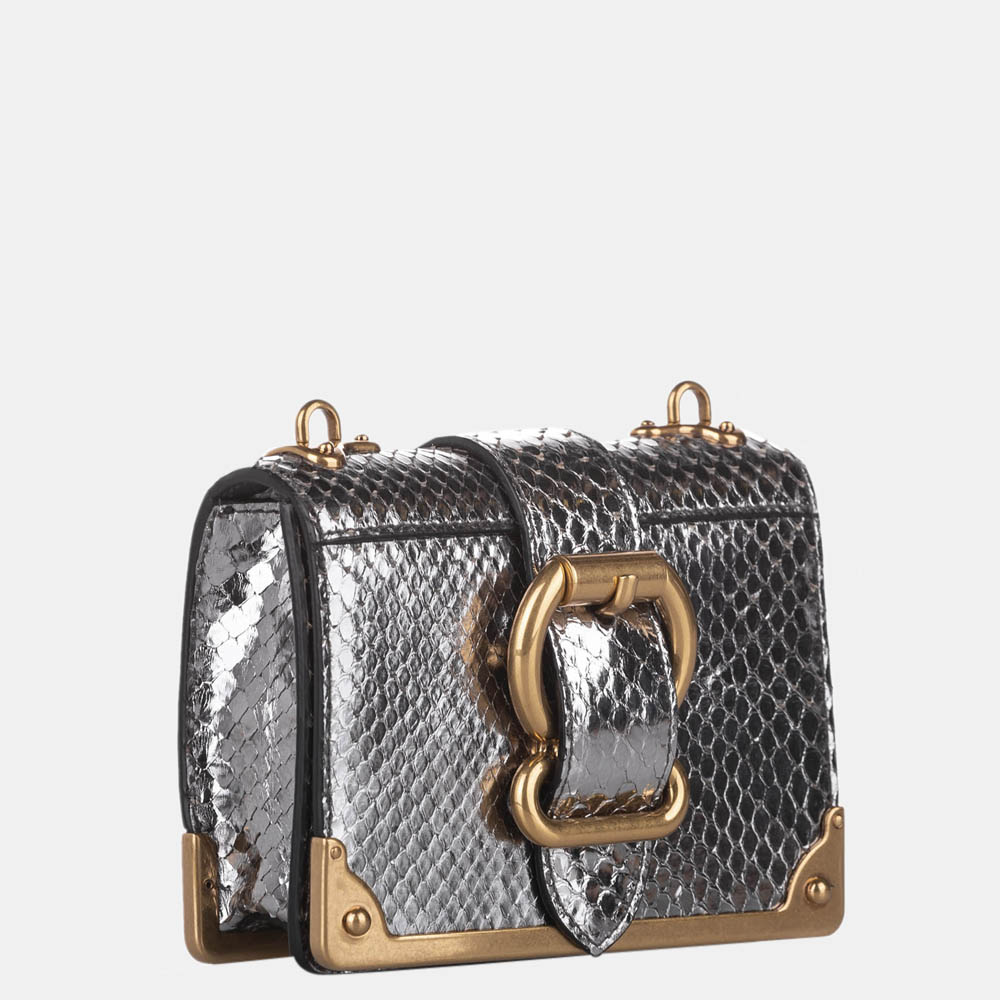 

Prada Silver Cahier Leather Crossbody Bag