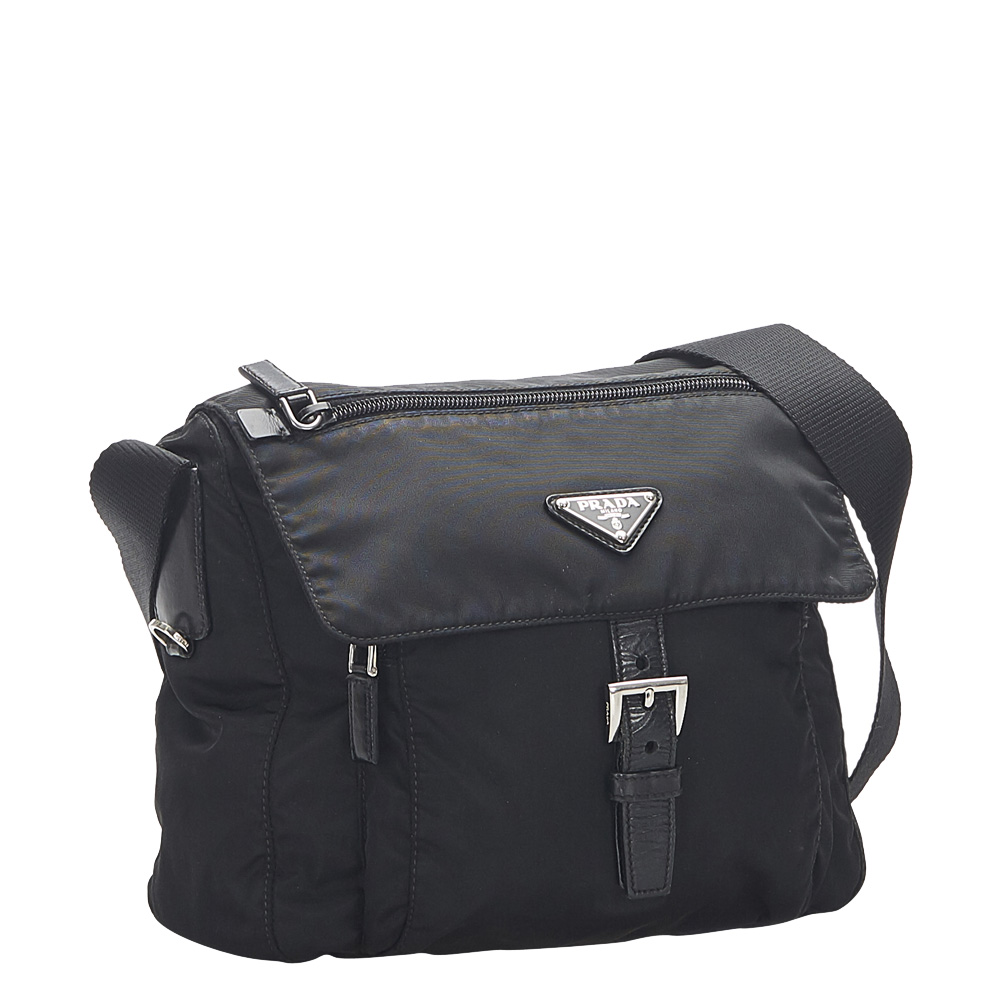 

Prada Black Nylon Tessuto Shoulder Bag