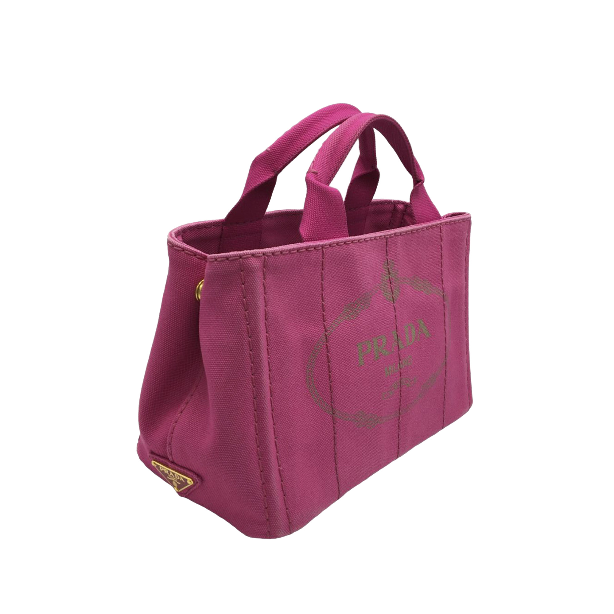 

Prada Pink Canvas Canapa Logo Tote Bag