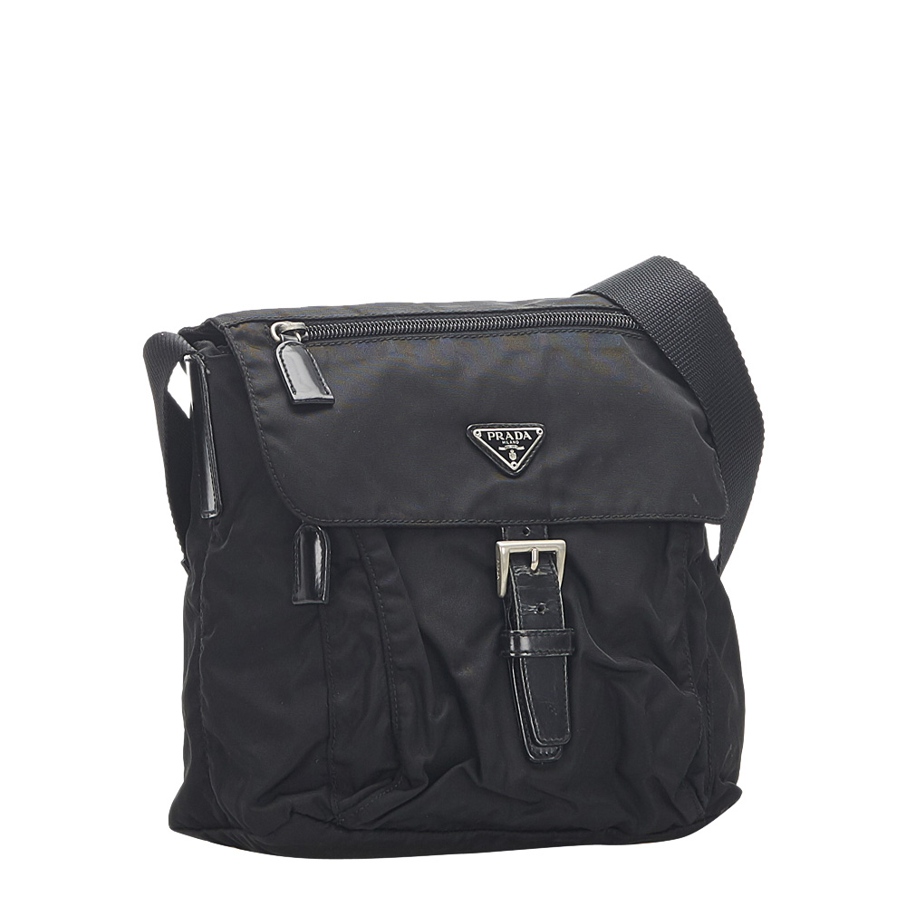 

Prada Black Nylon Tessuto Shoulder Bag