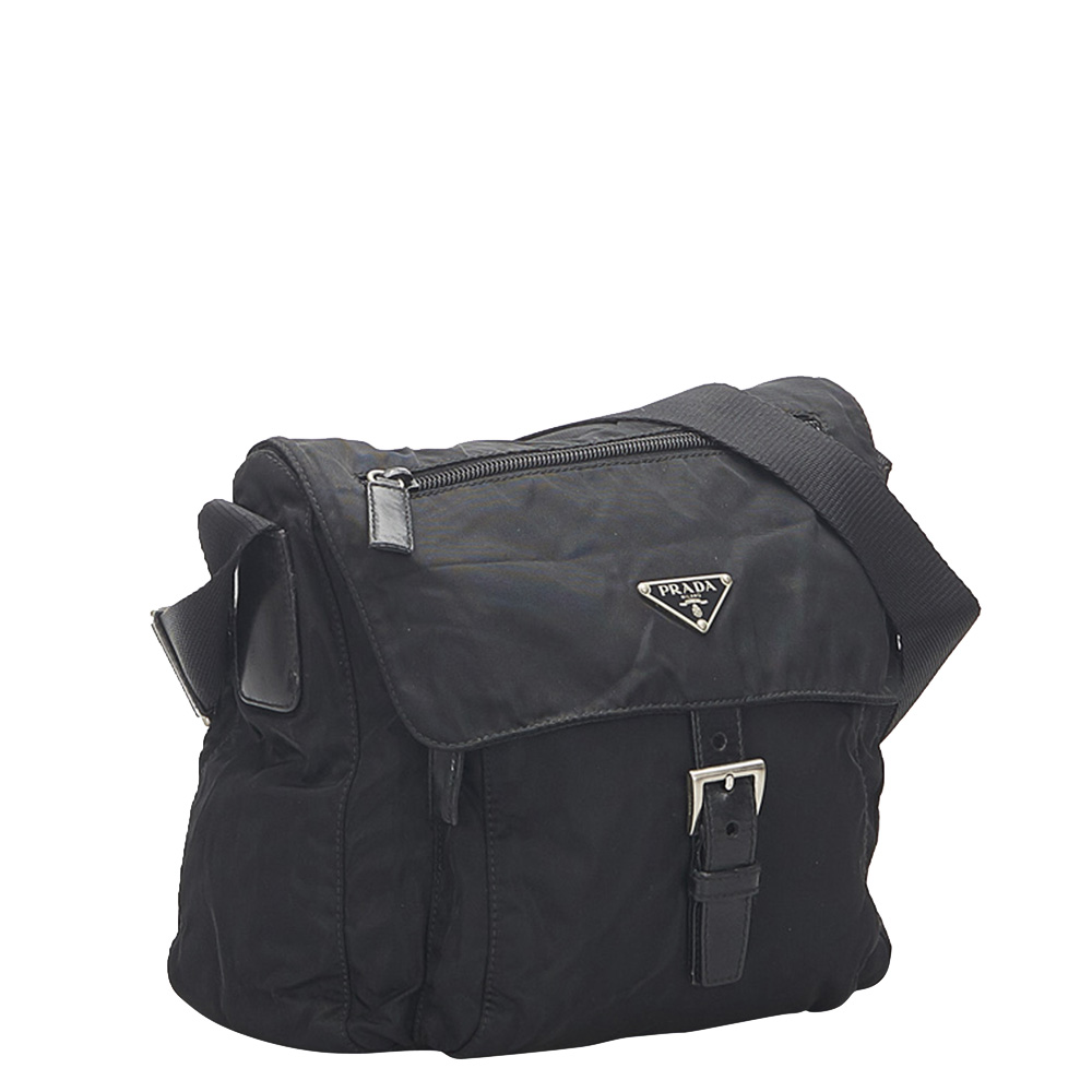 

Prada Black Nylon Tessuto Shoulder Bag