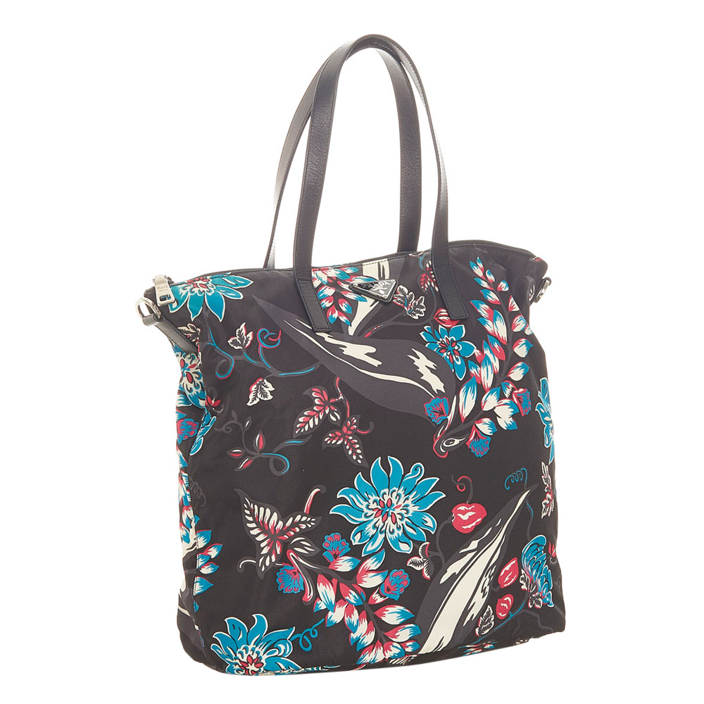 

Prada Multicolor Nylon Tessuto Stampato Tote Bag