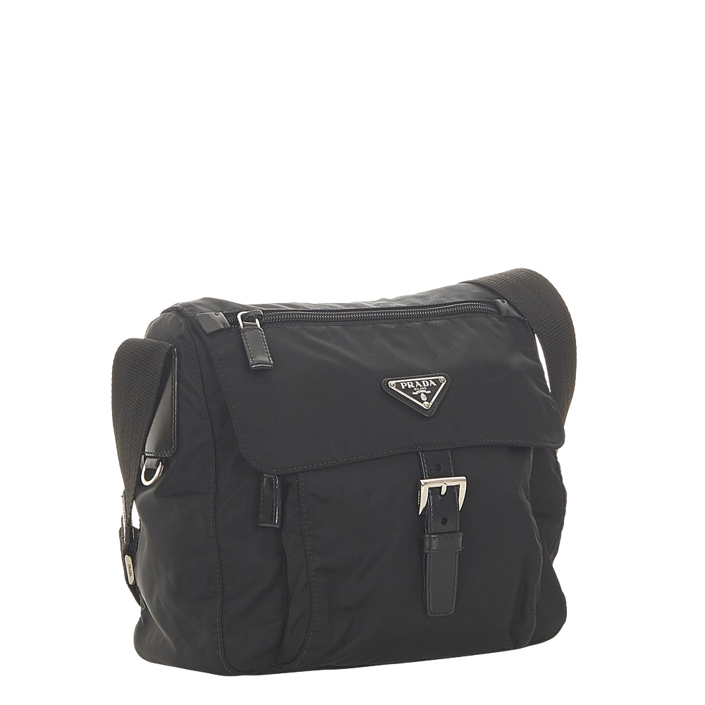 

Prada Black Nylon Tessuto Shoulder Bag