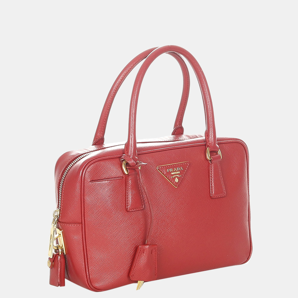 

Prada Red Saffiano Vernice Handbag