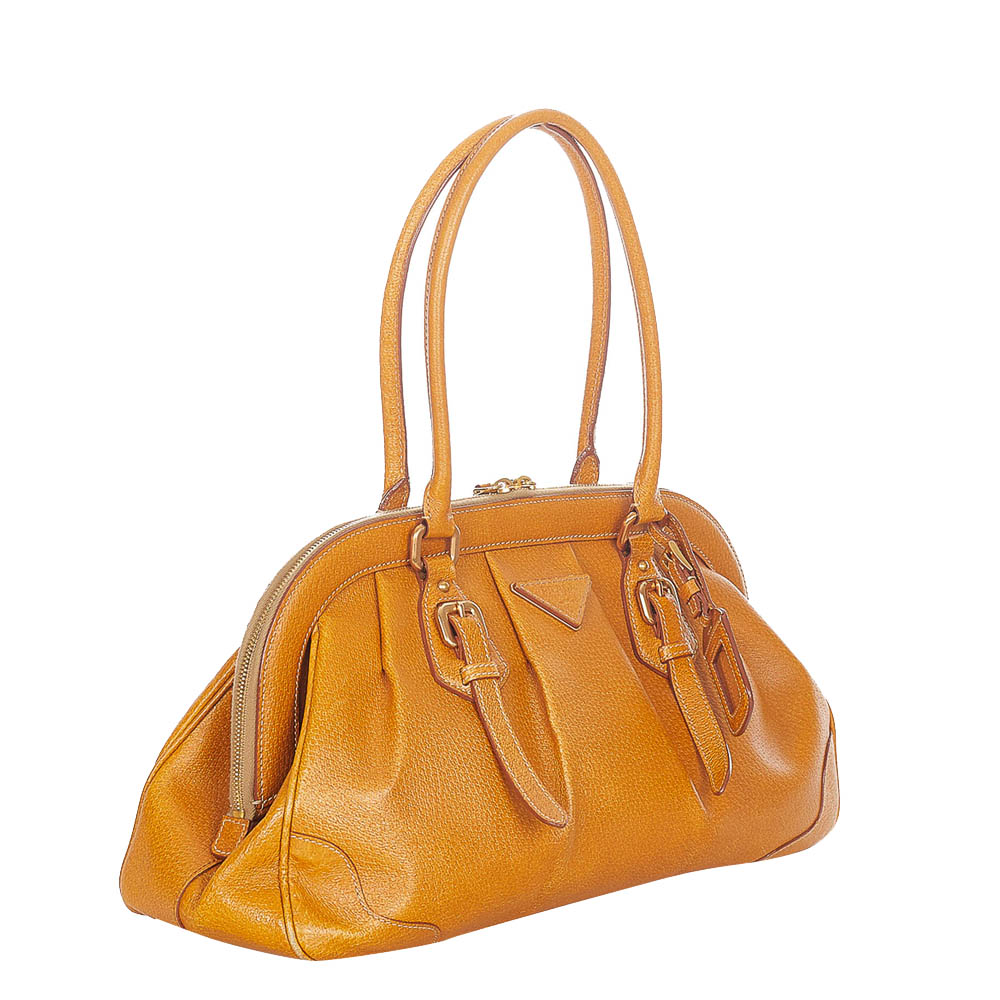 

Prada Brown Leather Shoulder Bag