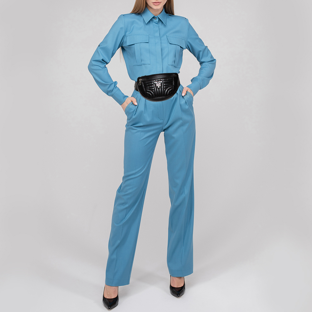 

Prada Black Diagramme Leather Belt Bag
