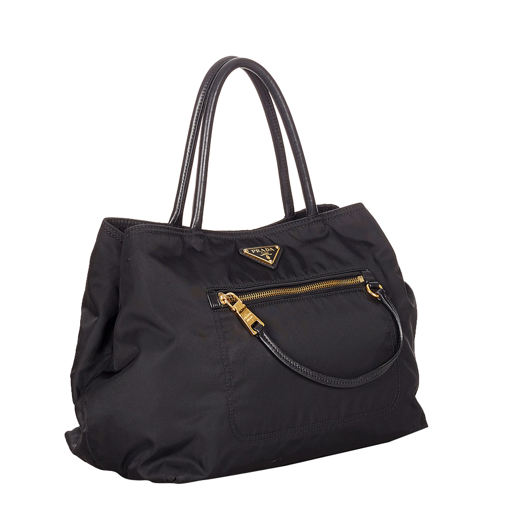 

Prada Black Nylon Tessuto Tote Bag