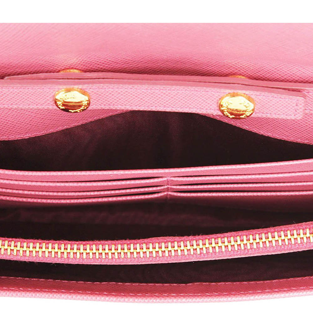 

Prada Pink Calf Leather Wallet On Chain