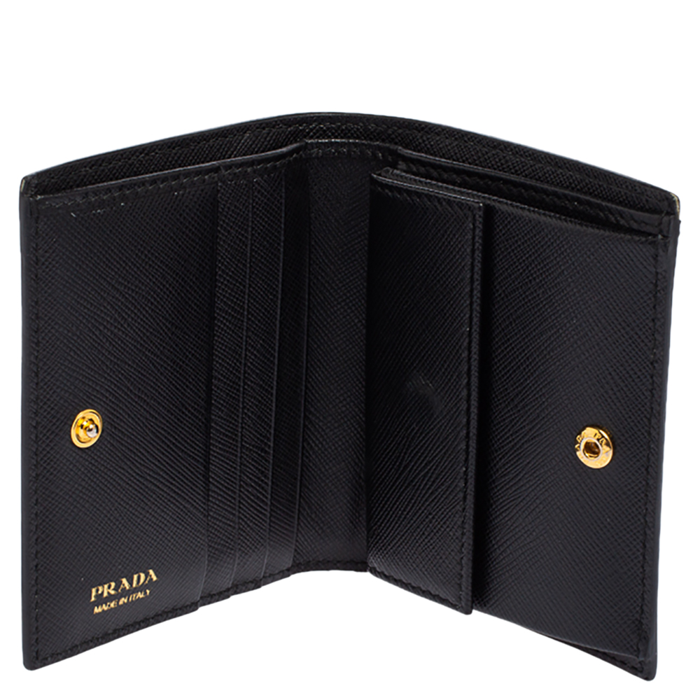 

Prada Black Saffiano Leather Compact Wallet