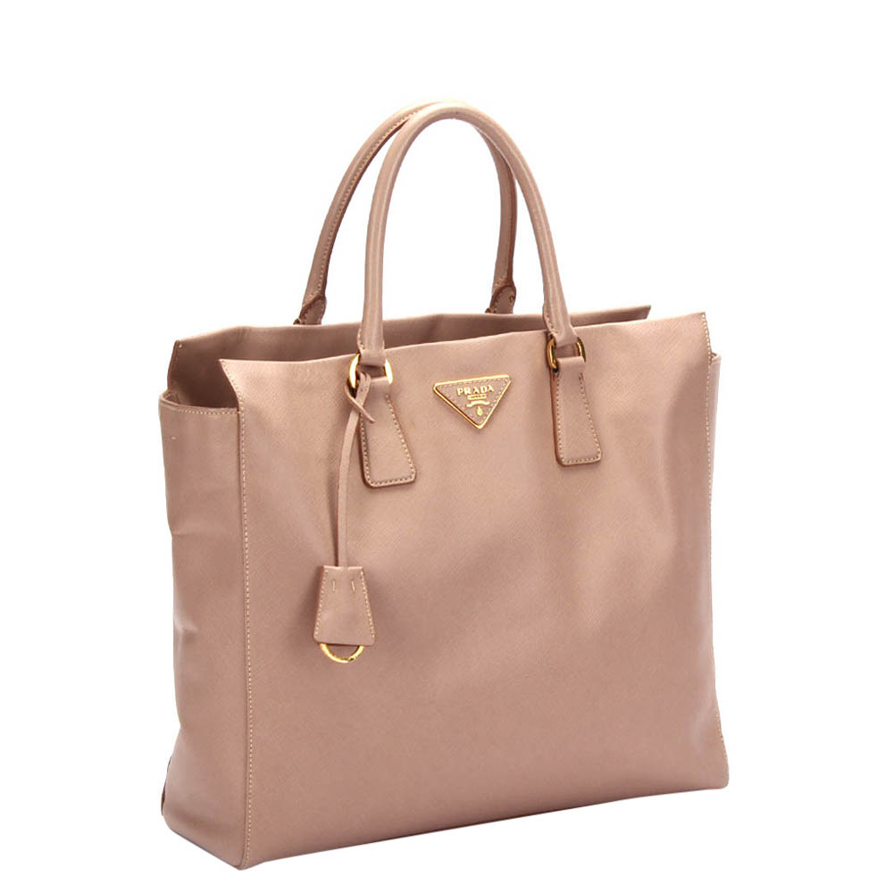 

Prada Beige Leather Lux Tote Bag