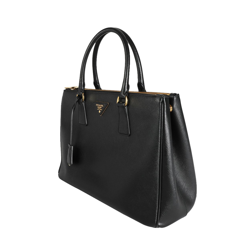 

Prada Black Saffiano Lux Leather  Galleria Tote Bag