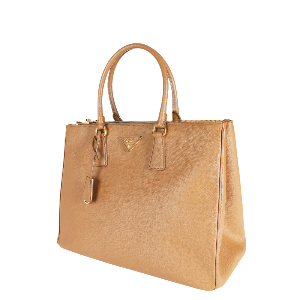 

Prada Brown Saffiano Lux Leather Large Galleria Tote Bag