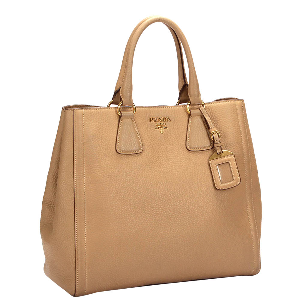 

Prada Beige Leather Vitello Daino Bag