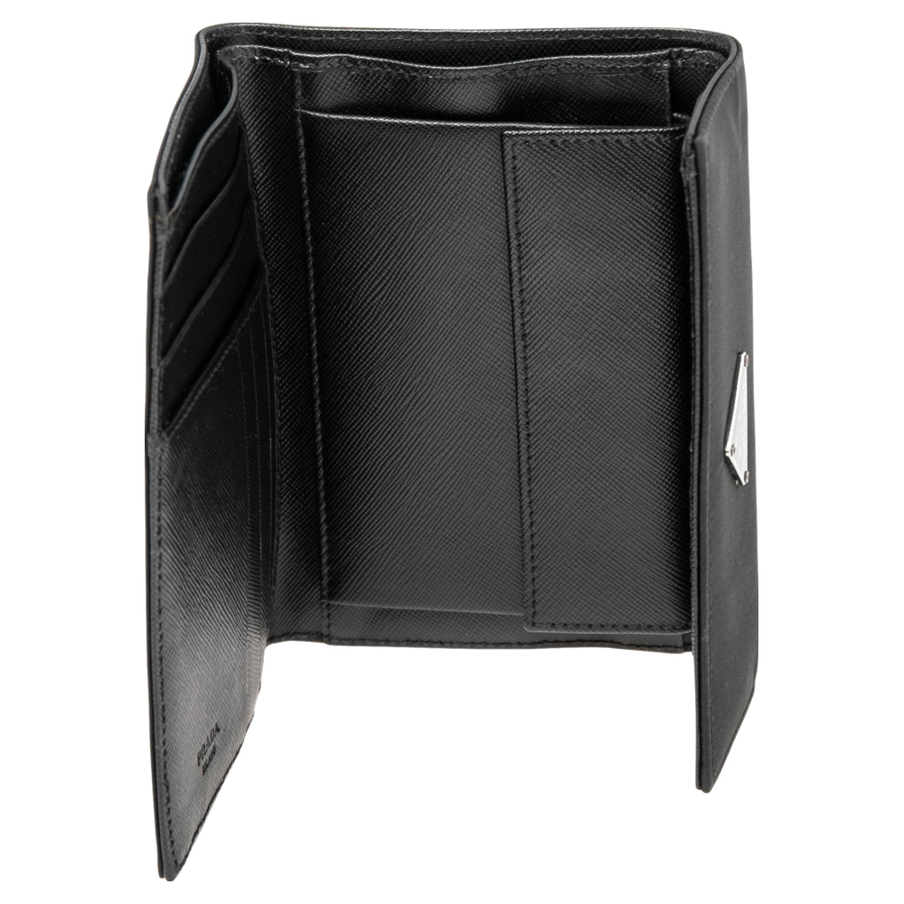 

Prada Black Nylon Trifold Wallet