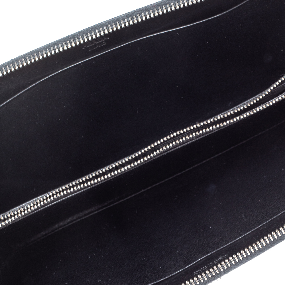 

Prada Black Glossy Leather Zip Around Wallet