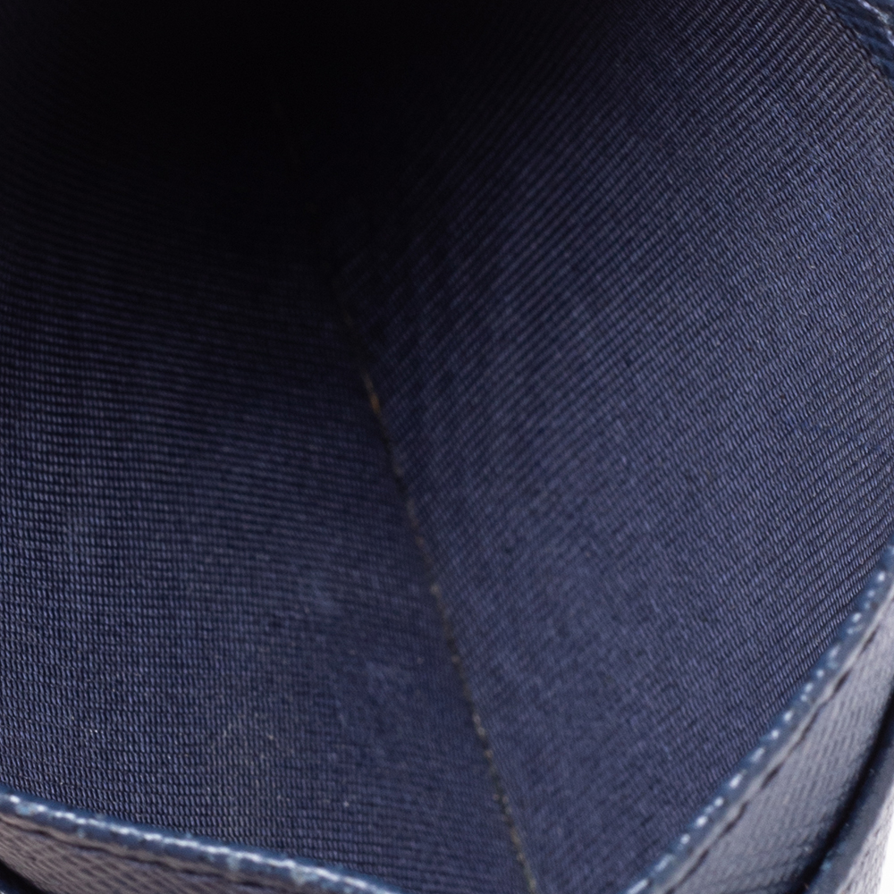 

Prada Blue Saffiano Lux Leather Card Holder