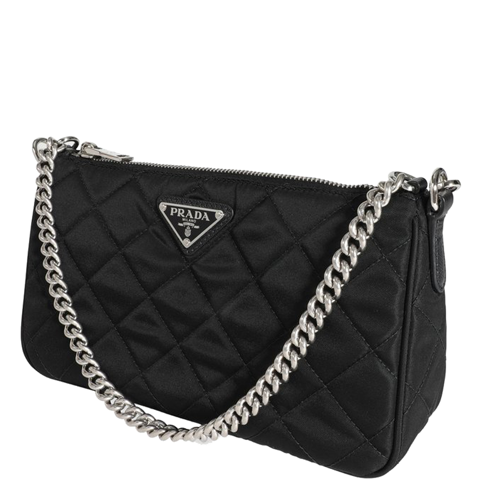 

Prada Black Nylon Tessuto Impuntu Convertible Crossbody Bag