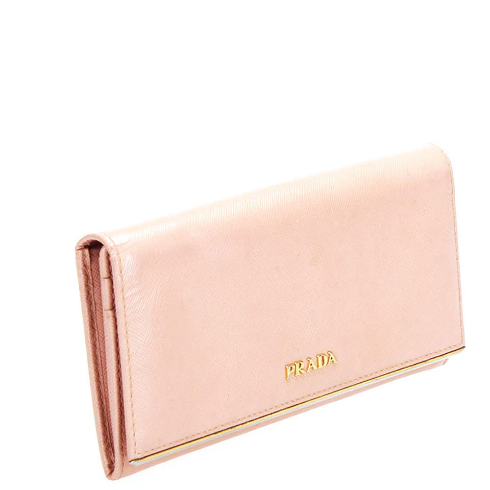 

Prada Beige Saffiano Leather Long Wallet
