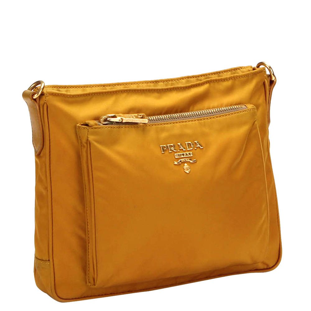 

Prada Yellow Nylon Tessuto Shoulder Bag