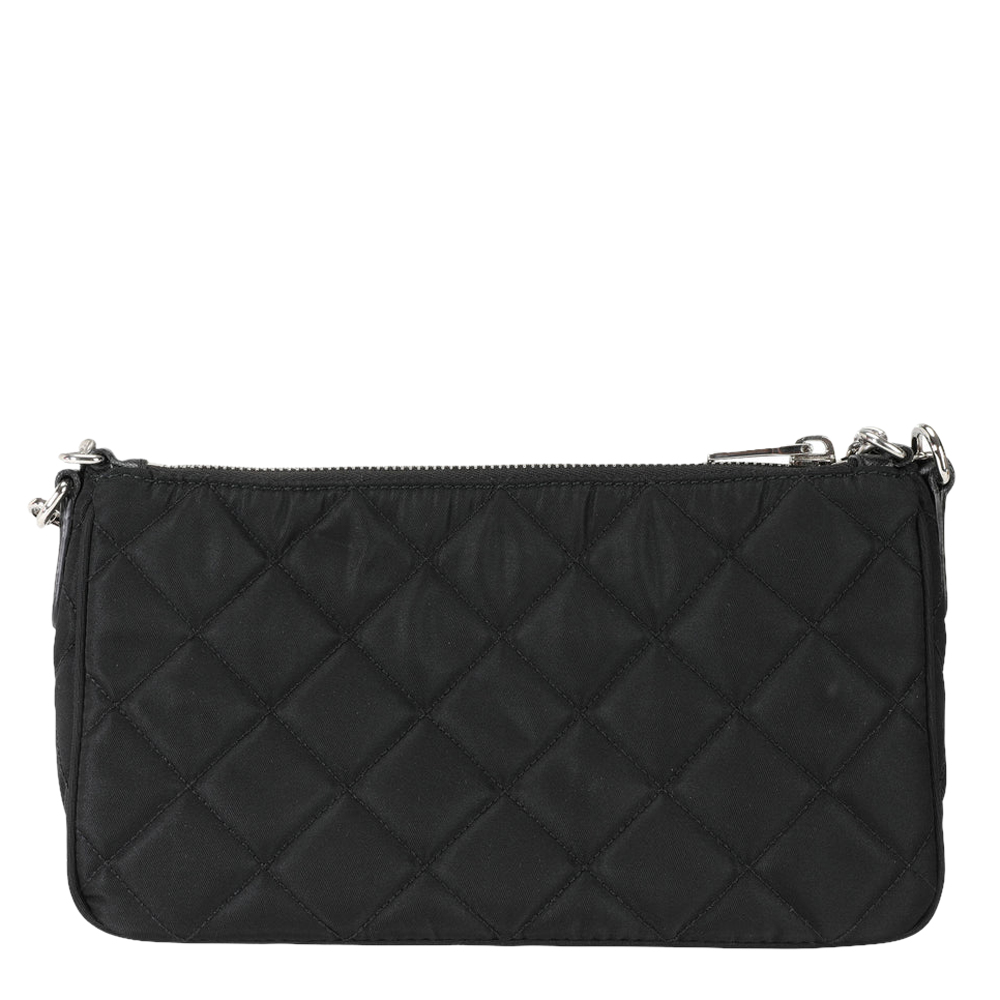 

Prada Black Tessuto Impuntu Convertible Crossbody Bag