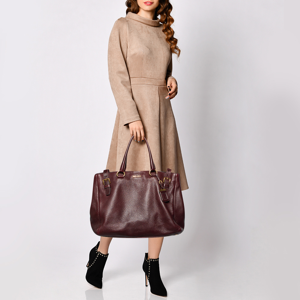 

Prada Burgundy Leather Tote