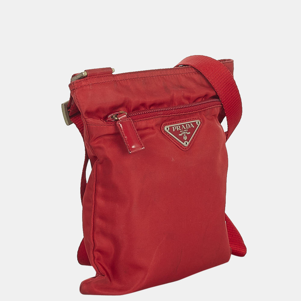 

Prada Red Nylon Tessuto Shoulder Bag