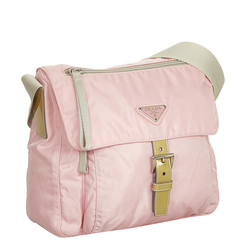 

Prada Pink Nylon Tessuto Shoulder Bag