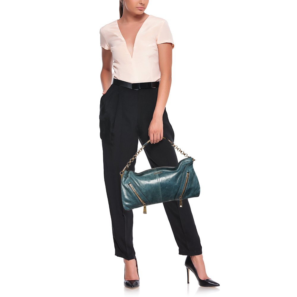 

Prada Blue Leather Chain Shoulder Bag