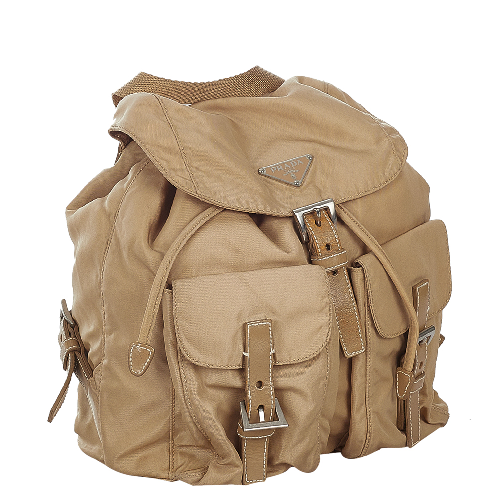 

Prada Beige Nylon Tessuto Backpack